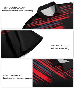 Camiseta Polo de Manga Corta Sublimada al por Mayor, OEM, de Poliéster y Spandex, Absorbente de Humedad, para Deportes y Golf, Ropa para Hombre - Product Image 4