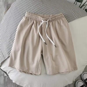 <b>Men</b> Solid Color Cotton Drawstring Shorts Regular Fit Breathable Swim <b>Trunk</b> Green - Product Image 6