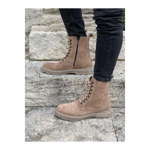 Stivali in pelle scamosciata da uomo in vera pelle-marrone latte - Product Image 6