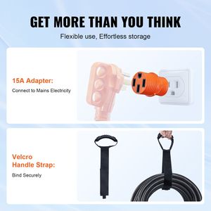 Cavo di Prolunga per Camper da 7,6 m, Resistente, con Spina Femmina NEMA 14-50R a Spina Maschio NEMA 14-50P, Indicatore LED, 50 Amp, Cavo di Alimentazione STW per Camper - Product Image 4