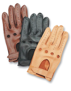 Gants de conduite en cuir PU marron pour homme, doublure en soie unisexe, extensibles, compatibles écran tactile, personnalisables, résistants aux éclaboussures de métal fondu - Product Image 1