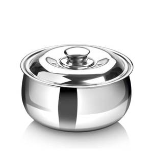 Bol de rangement en acier inoxydable avec couvercle, récipient de service durable pour la cuisine, idéal pour les aliments, les collations, les salades et l'utilisation à la table. - Product Image 2