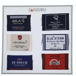 ป้ายเสื้อผ้าทอแบบกำหนดเอง ป้ายเสื้อผ้าคุณภาพสูง ป้ายแบรนด์ผ้าซาตินลายดามัสก์ สำหรับกางเกงยีนส์ เสื้อเชิ้ต และเสื้อผ้าแฟชั่น - Product Image 6