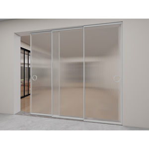 Personnalisable Contemporain <span class=keywords><strong>3</strong></span>-Panneau Lien Caché Suspendu <span class=keywords><strong>Rail</strong></span> Cloison <span class=keywords><strong>Portes</strong></span> Cuisine Salon Grande Ouverture <span class=keywords><strong>Portes</strong></span> Coulissantes - Product Image 3