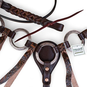 Factory Export Stainless Steel PU Leather Western Ring Headstall Fringe Breast Collar Matching Combo Multiple <b>Colours</b> Customize - Product Image 3
