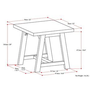 Tavolino da salotto grigio anticato effetto Sawhorse per arredamento soggiorno - Product Image 6