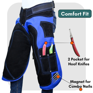 Custom Logo Western farrier apron leather blacksmith apron With magnetic nail <b>holders</b> farrier gear apron for horse care 29" - Product Image 4