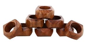 Premium Wooden Napkin <b>Ring</b> <b>Cheap</b> Rate Elegant Napkin Holder Set for Dining Table Decor and Home Use - Product Image 4