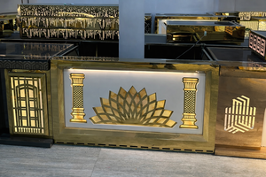 Mostrador de Comida Moderno de Acero Inoxidable para Banquetes y Buffets, Color Personalizado, Estación de Servicio de Alimentos Profesional, Simple y Ligera de Fábrica - Product Image 2