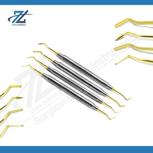 Ensemble d'instruments dentaires professionnels, poignée ergonomique manuelle, détartreur pour le nettoyage des dents, outils en acier inoxydable pour la parodontie, certifié CE - Product Image 2