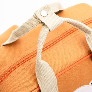 Cartoon animal <b>backpack</b> cute mini canvas bag kindergarten children’s <b>backpack</b> <b>brown</b> red panda bag - Product Image 2