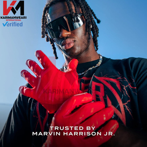 Custom American Football Gloves Private <b>Label</b> <b>Sticky</b> Grip Training Gloves OEM Service Bulk Orders Export Manufacturer - Product Image 5