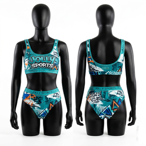 Traje de Baño para Mujer, Tela de Poliéster y Spandex de Primera Calidad GSM, Estampado de Grafiti Naranja, Diseño con Espalda Descubierta, Logotipo Personalizado - Product Image 5