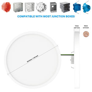 Popular 7 Inch Slim Surface Mount Light Round Ceiling Light for <b>Bathroom</b> Living Room - Product Image 2