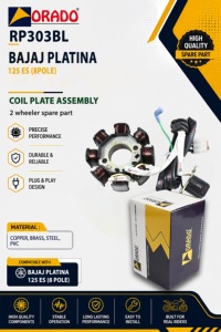 bajaj platina 125 es 8 pole stator coil plate assembly export quality for two wheeler spare parts india orado - Product Image 4
