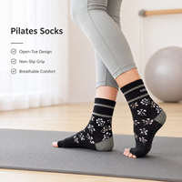 Chaussettes de Pilates pour femmes, antidérapantes, élastiques, respirantes, douces, pour Reformer, Yoga, Barre, entraînement, couleur personnalisée, marque privée