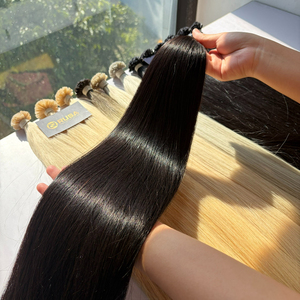 Extensions de cheveux humains en kératine, noirs naturels, lisses, fabriquées à partir de cheveux de donneurs vietnamiens à 100 %, de manière éthique - Product Image 3