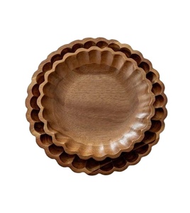 <b>Large</b> Classic Teak Wood <b>Bowls</b> for Everyday Use and Party Eco-Friendly Solid Wood <b>Bowls</b> - Product Image 1