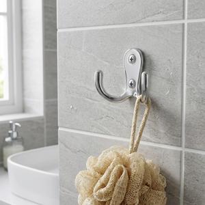 Patère murale double en acier inoxydable SS202, robuste, pour manteaux et serviettes, antirouille, moderne, gain de place, pour salle de bain et cuisine - Product Image 4