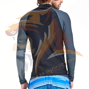 เสื้อออกกำลังกายผู้ชายแบบรัดรูป ระบายอากาศได้ดี เป็นมิตรกับสิ่งแวดล้อม ผลิตจากผ้าสแปนเด็กซ์/โพลีเอสเตอร์ เสื้อรัดรูปสำหรับออกกำลังกาย - Product Image 3