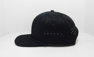 Gorra Trucker Negra de 6 Paneles, Estructurada, Perforada con Corte Láser, con Logotipo y Color Personalizados, Casual, para Adultos, para las Cuatro Estaciones, Hecha en Vietnam - Product Image 2