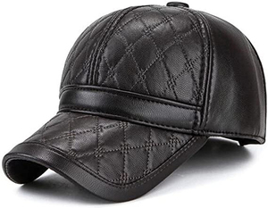 Gorra de Béisbol de Cuero Negra Ajustable de 6 Paneles con Correa Trasera, Gorra Deportiva Casual para Protección Solar, Unisex para Adultos - Product Image 5