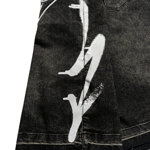 MOGGIO SPORTS Pantalones Cortos de Mezclilla Desgastados para Hombre, de Pierna Recta, Cintura Alta, Estilo Urbano, de Algodón para Verano, con Servicio OEM - Product Image 5