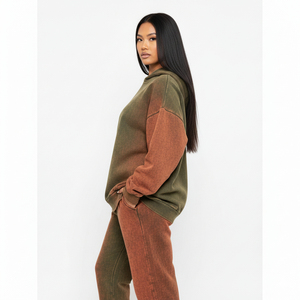 Conjuntos Deportivos Casuales para Mujer, Lavado Ácido, con Pedrería, Color Personalizado, Ligeros, a la Moda, Nuevo Diseño de Invierno, Tallas Grandes - Product Image 3