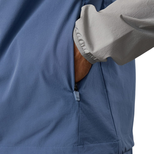 Ensemble de survêtement décontracté pour homme, bleu gris, avec blocs de couleur, veste zippée et pantalon, vêtements de sport pour activités de plein air - Product Image 5