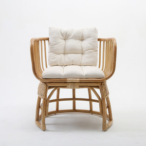 Fauteuil en rotin pour chambre d'enfant, adorable canapé de taille enfant, coussin moelleux pour chambre et salle de jeux - Product Image 4