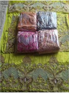 High Density <b>Sequins</b> Embroidered Net Fabric Elegant Party Wear Lace Embroidery <b>Material</b> From India Supplier At Low Price - Product Image 4