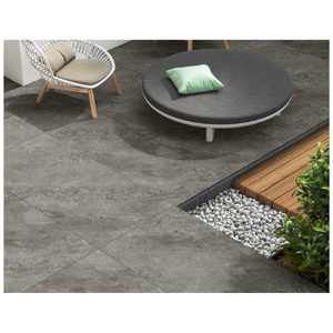 กระเบื้องพอร์ซเลนลายหินสีเทา ขนาด 600x1200 มม. หนา 10 มม. กันน้ำ ผิวด้าน สำหรับปูพื้นและผนัง ใช้ในโครงการที่อยู่อาศัยและเชิงพาณิชย์ - Product Image 1