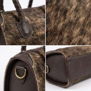 Bolso de Viaje Mini Speedy de Lujo en Cuero Genuino 100% Marrón Oscuro, Resistente, con Doble Asa para Mujer - Product Image 4