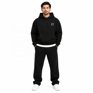 Survêtement oversize avec ourlet fendu, pantalon de survêtement personnalisé avec logo, grandes tailles, imprimé, épais, respirant, sweats à capuche, vêtements d'hiver, vente en gros USA - Product Image 1