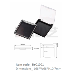 Contenedor Compacto Cuadrado Vacío con Ventana Transparente para Sombra de Ojos, Bronceador, Contorno, Rubor e Iluminador - Product Image 1