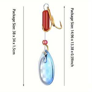 3OT! 30 señuelos de metal para trucha, cucharas giratorias coloridas, aparejos para lubina, ¡mucho diversión! - Product Image 5