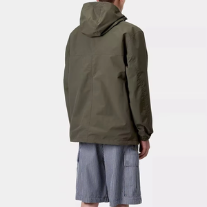 Blouson coupe-vent décontracté personnalisé pour homme, grande taille, imperméable, hiver, demi-zip, réversible, à capuche, 100 % polyester - Product Image 4