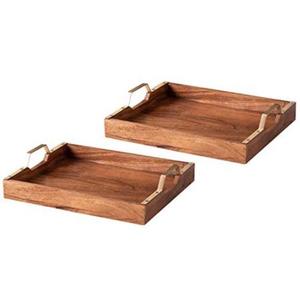 Creative Wooden Serving Tray For Serving Drinks Snacks Tea <b>Coffee</b> And Decorative Kitchen <b>Table</b> <b>Display</b> - Product Image 1
