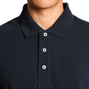 Polo en coton tendance pour homme, gris pierre, en piqué respirant, coupe classique décontractée, avec logo brodé personnalisé - Product Image 4