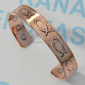 Brazalete Magnético de Cobre Sólido con Diseño de Peces Moderno, 6 Imanes, Ecológico, Terapia del Dolor, Brazalete Energético Unisex, Tamaños Personalizados - Product Image 6