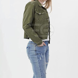 Women Winter Knitted Breathable Slim Fit Jeans Jacket Outerwear Casual Cotton Button Front Daily Wear - Product Image 6