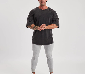 Camiseta de Hombre de la Mejor Calidad, Lavada con Ácido, Tela Elástica de Algodón Suave, para Usar en Todas las Estaciones, Fabricante de Marca Privada OEM - Product Image 4