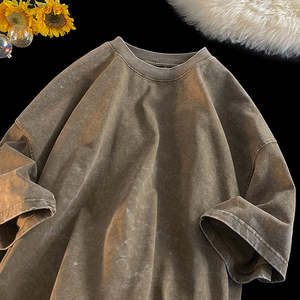 Camiseta Extra Grande de Algodón Grueso para Hombre |   Camiseta Vintage Lavada de Talla Grande 100% Algodón |   Ropa Urbana con Gráficos Impresos en DTG Personalizados - Product Image 3