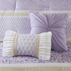 Full/Queen Seersucker <b>Comforter</b> <b>Set</b> with 5 Throw Pillows 5 PCS Premium Bedding Ensemble - Product Image 6