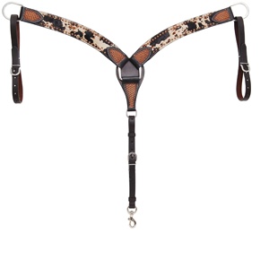 Collar de pecho mecanizado a mano occidental de cuero genuino 100% de moda superior con pelo y trabajo de tachuelas, proveedor de fabricante al por mayor - Product Image 3