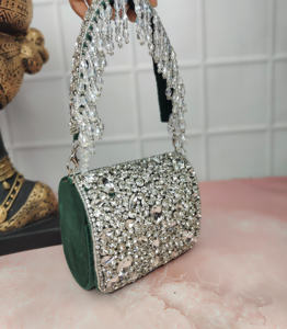 Designer handmade embroidered potli bag silk clutch purse bridal wedding gift ethnic <b>drawstring</b> <b>pouch</b> bulk custom logo - Product Image 1