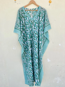 Bata Kimono de Algodón 100% con Estampado de Dibujos Animados para Mujer, Camisón de Verano Hecho a Mano, Cuello en V, Cintura Elástica, Largo Completo/Hasta la Rodilla, ODM, Temporada - Product Image 3