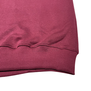 Sweat-shirt col rond bordeaux en molleton de coton doux avec logo imprimé en silicone, coupe ample, décontracté, pour femme, idéal pour l'hiver, style oversize - Product Image 4
