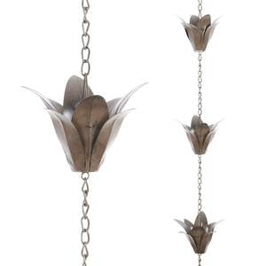 Chaîne de pluie en métal élégante pour maisons modernes et traditionnelles, décoration de jardin et gestion de l'eau extérieure - Product Image 2