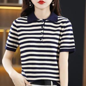 Camiseta Polo de Verano para Mujer, Talla Grande, Color Sólido, Manga Corta, para Golf y Deportes, Tejido Piqué Transpirable - Product Image 6